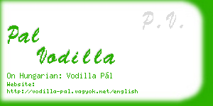 pal vodilla business card